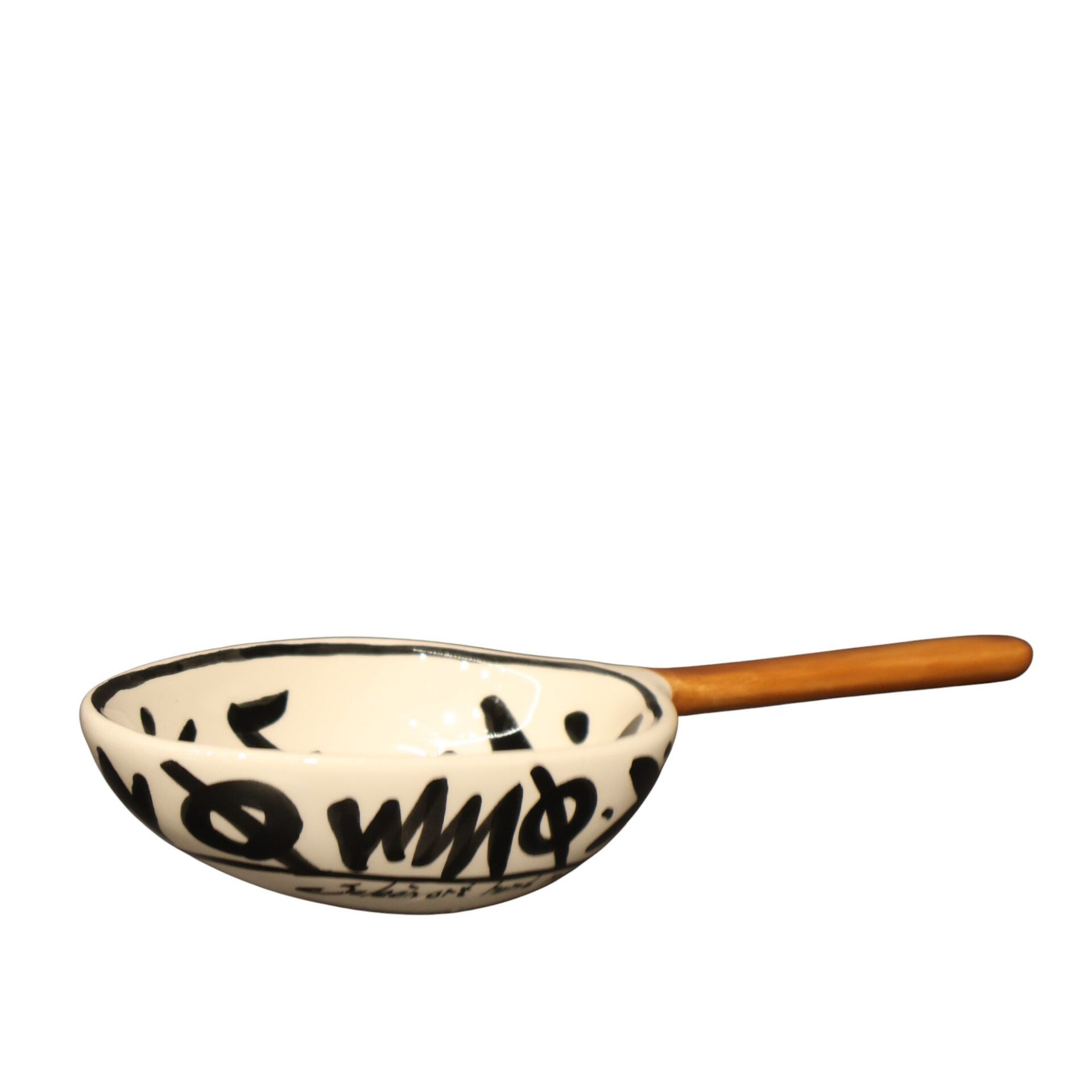 Afrika Desen Kaşık Çerezlik  Beyaz Kahve