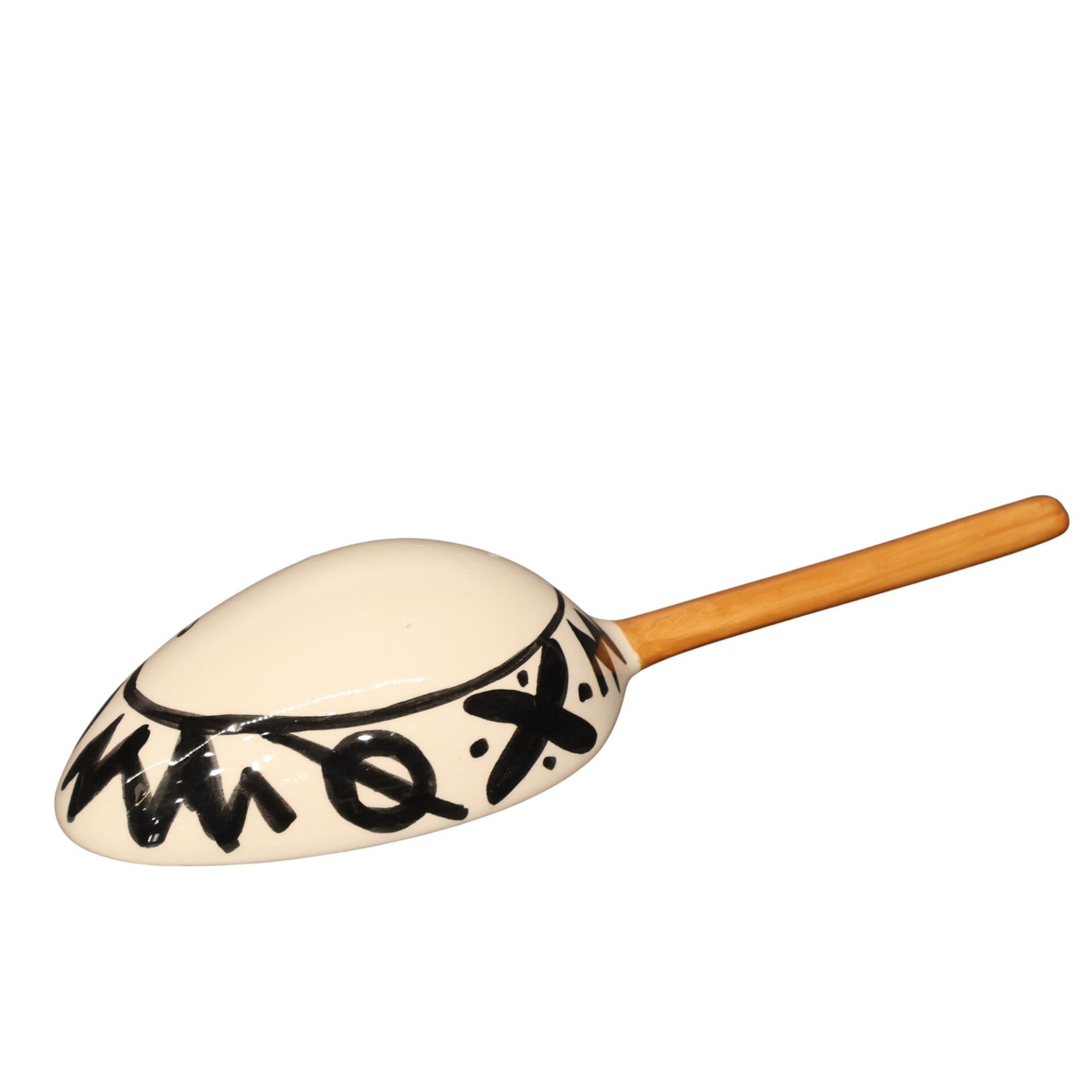 Afrika Desen Kaşık Çerezlik  Beyaz Kahve