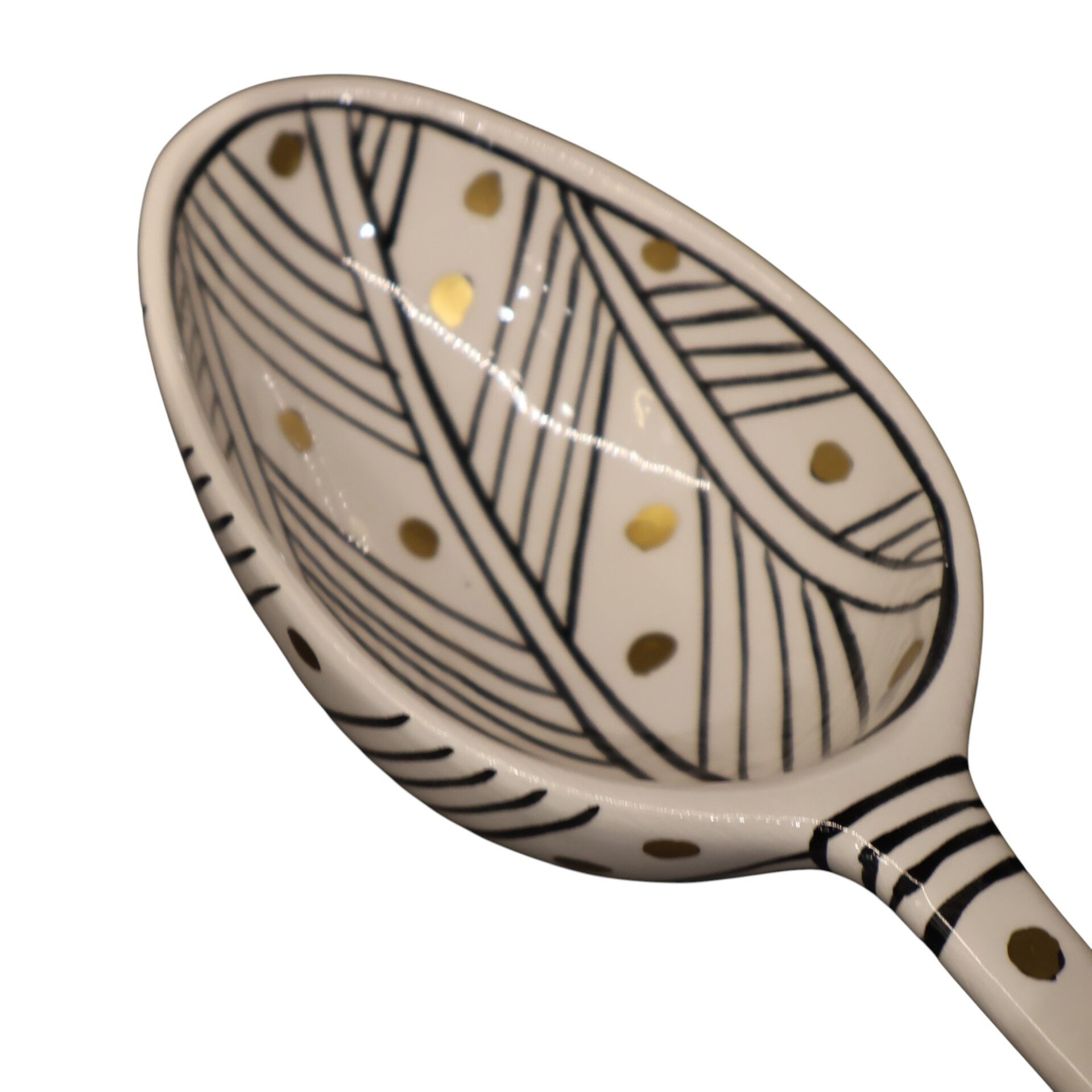 Nude Kaşık Çerezlik Yaprak Çizgi Desen