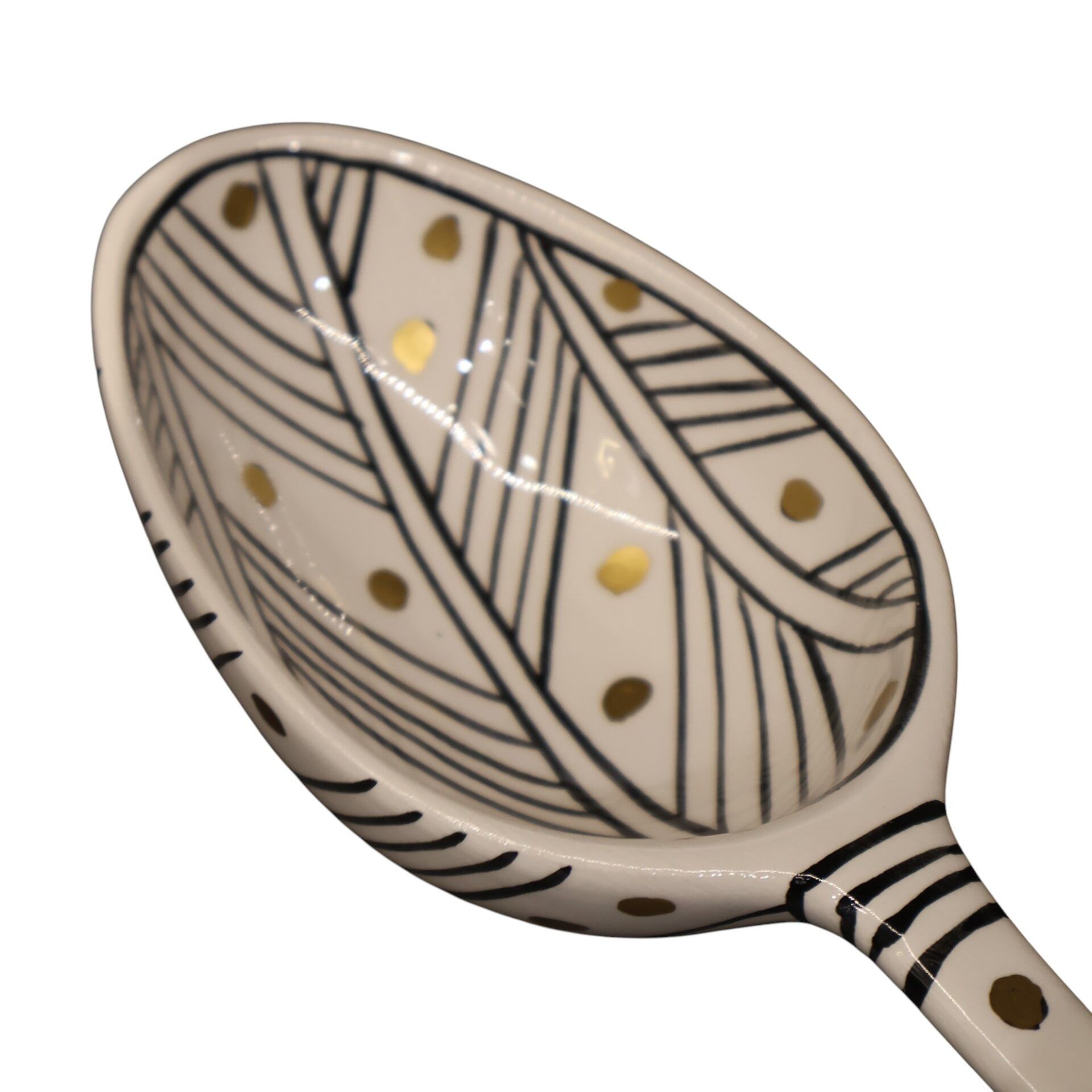 Nude Kaşık Çerezlik Yaprak Çizgi Desen