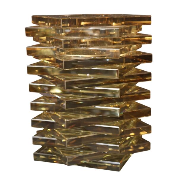 Kristal Altıgen Füme Rengi Mumluk Bal