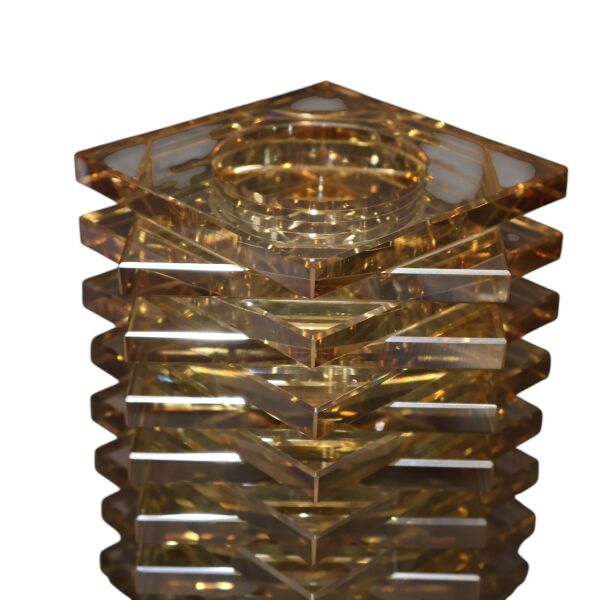 Kristal Altıgen Füme Rengi Mumluk Bal