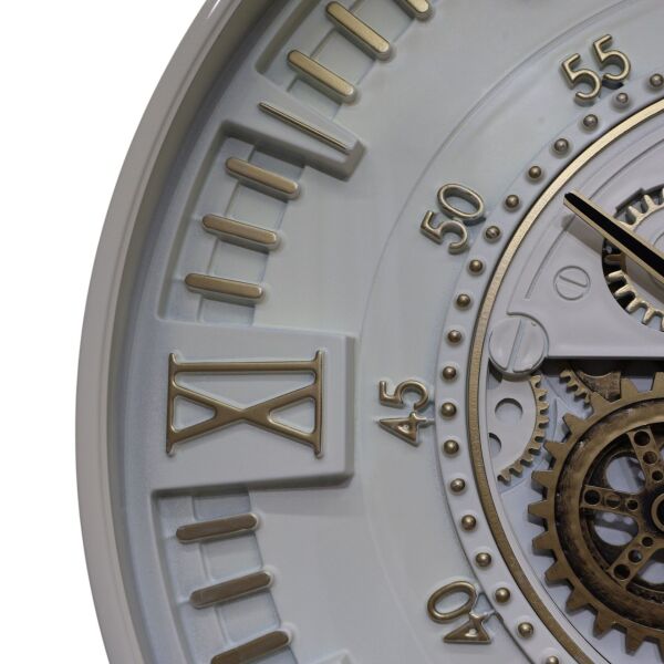 Berlin Ekru Çarklı Saat 60 Cm