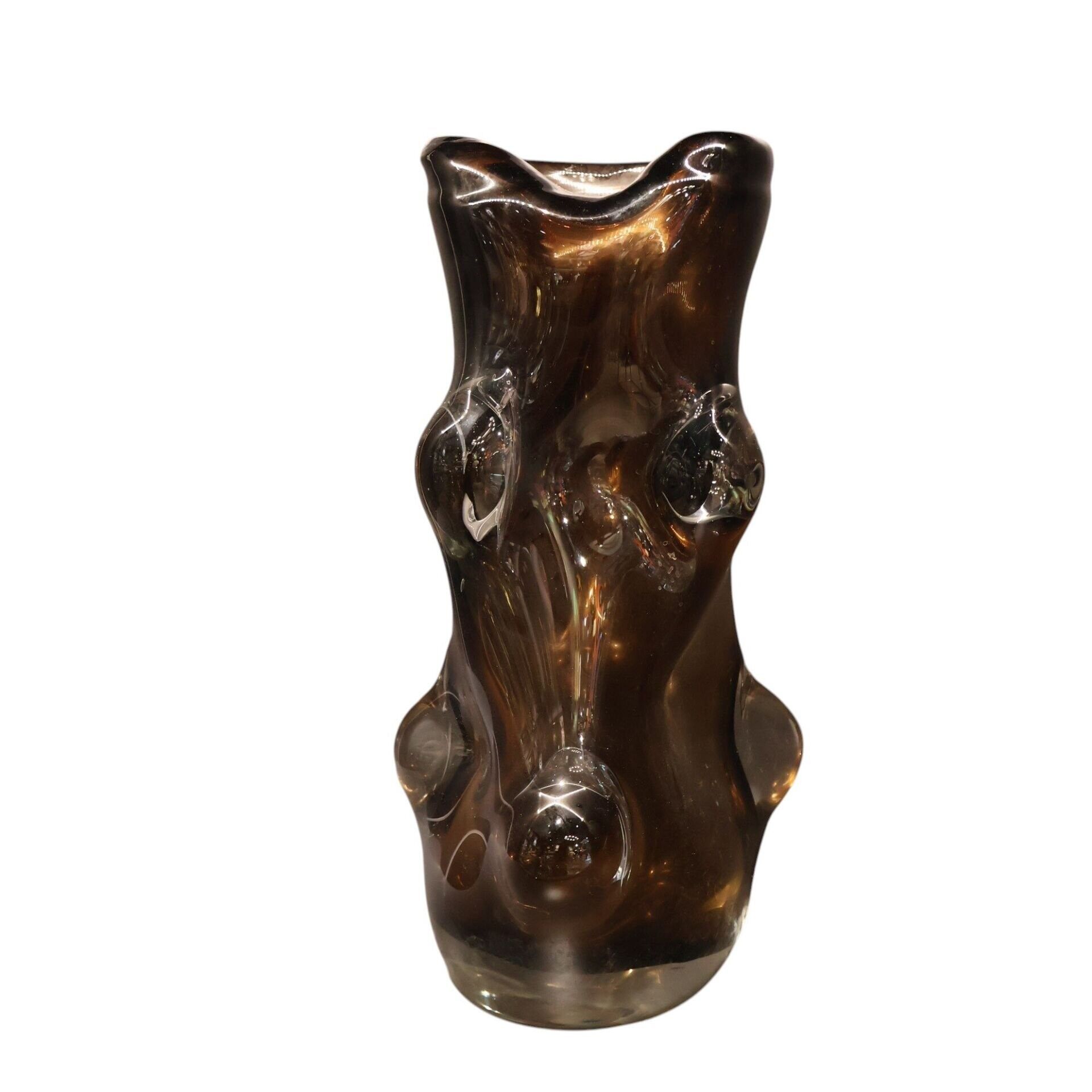 Kahve Baloncuklu Vazo Büyük