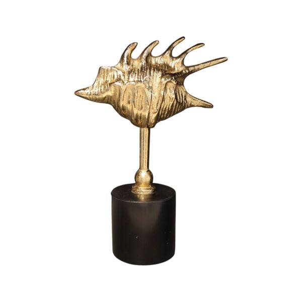 Mermer Kaideli Döküm Obje Gold Küçük