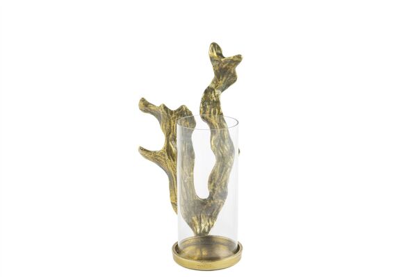 Antik Gold Mercan Cam Mumluk Küçük
