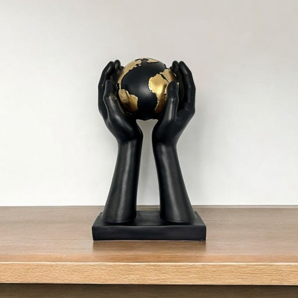 Elde Dünya Biblo Siyah Gold 31x18 CM