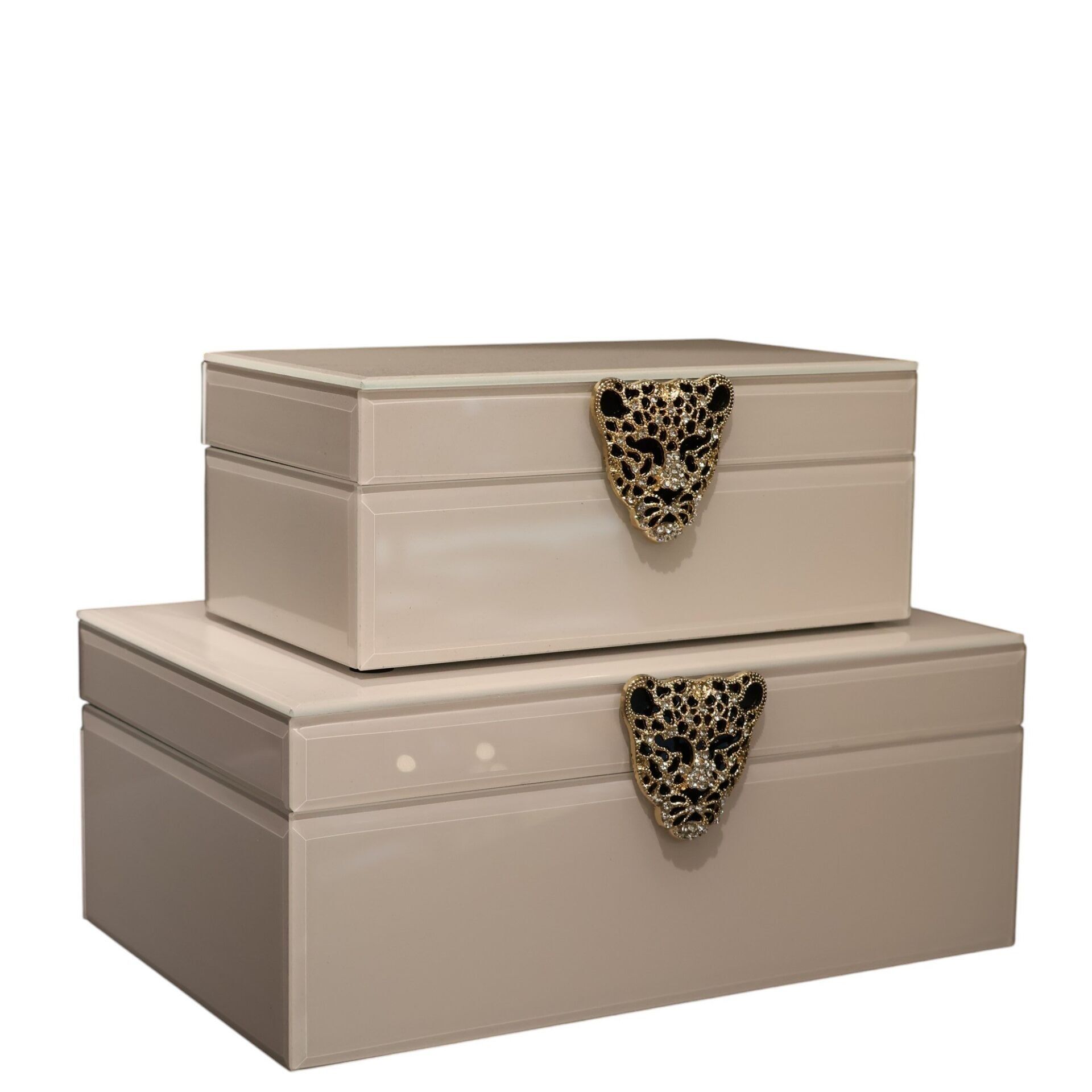 Cam Kutu Cat Krem Gold