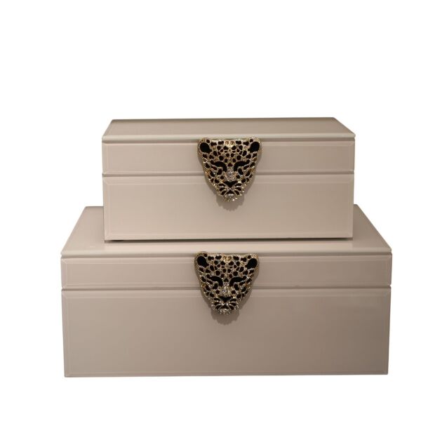 Cam Kutu Cat Krem Gold