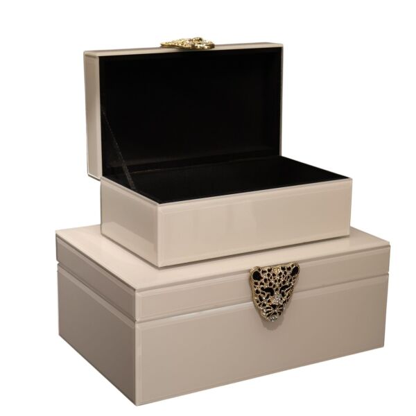 Cam Kutu Cat Krem Gold