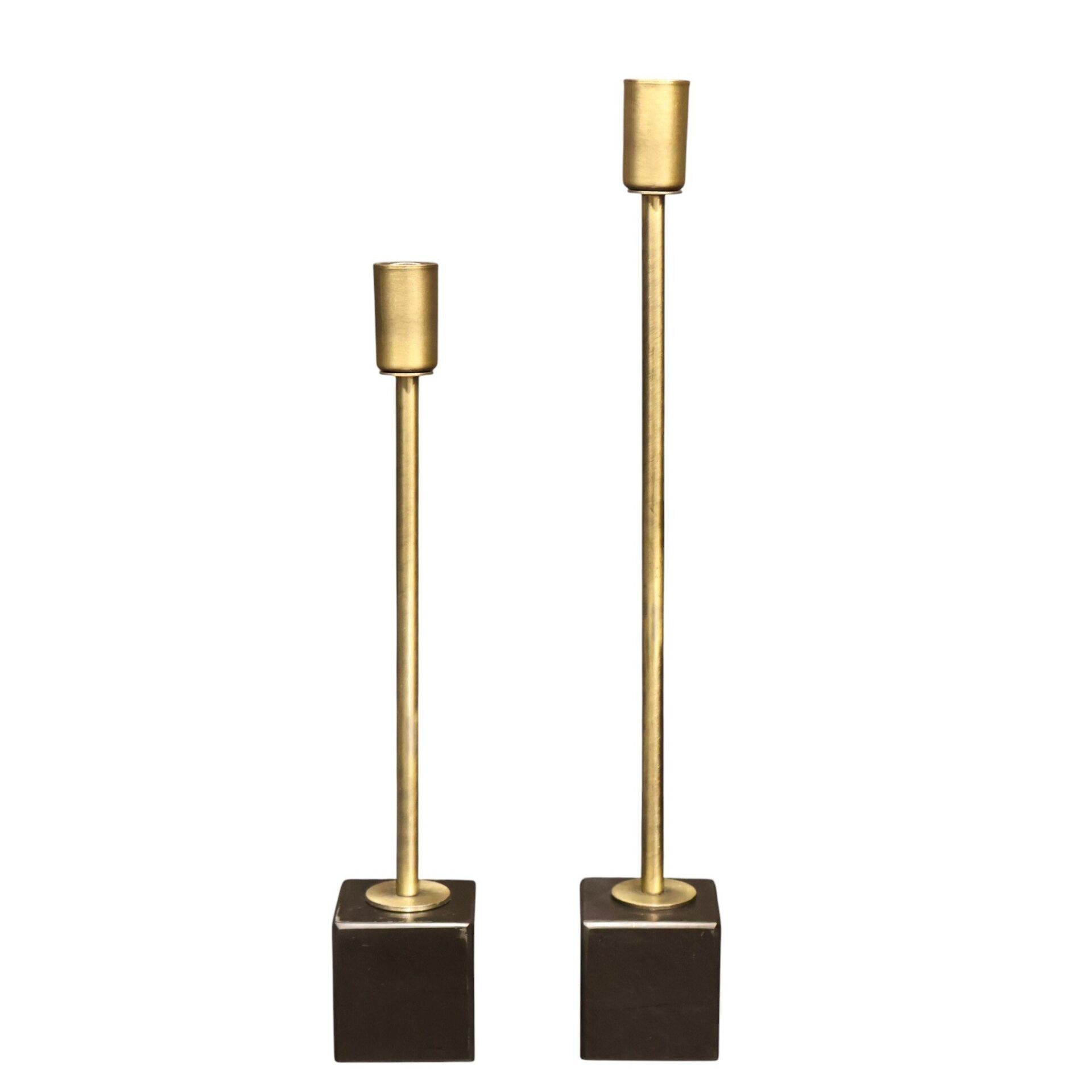 Mermerli Çubuk Mumluk Eskitme İkili