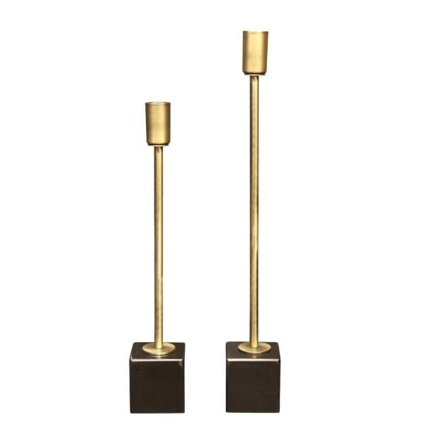 Mermerli Çubuk Mumluk Eskitme İkili