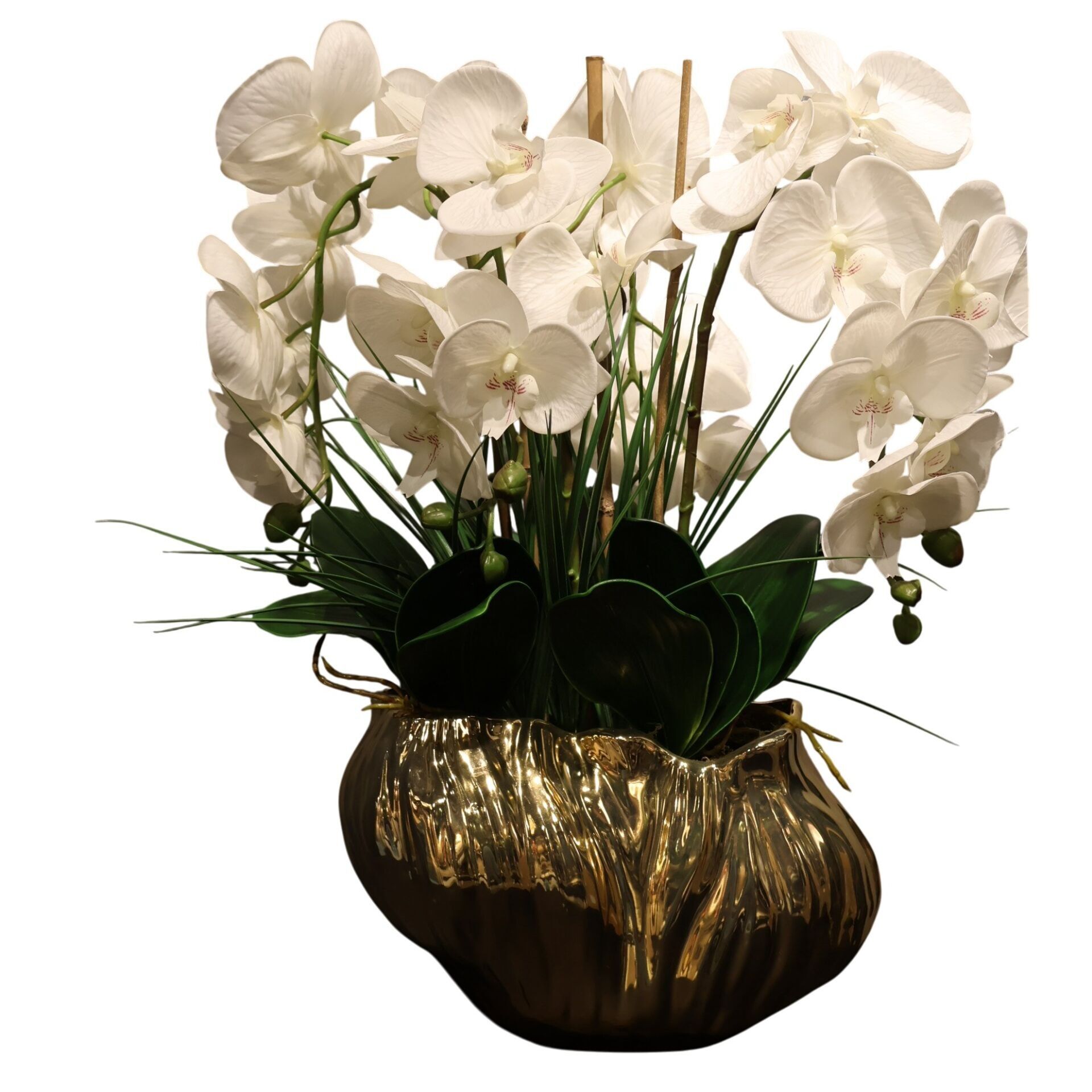 Dalga Vazo Orkide Gold