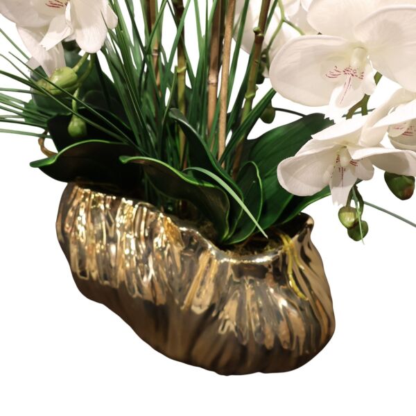 Dalga Vazo Orkide Gold