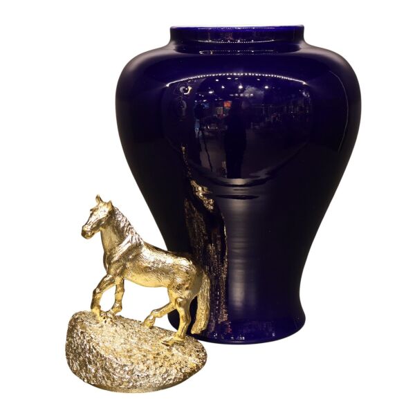 Gold At Kapaklı Şah Lacivert Küp