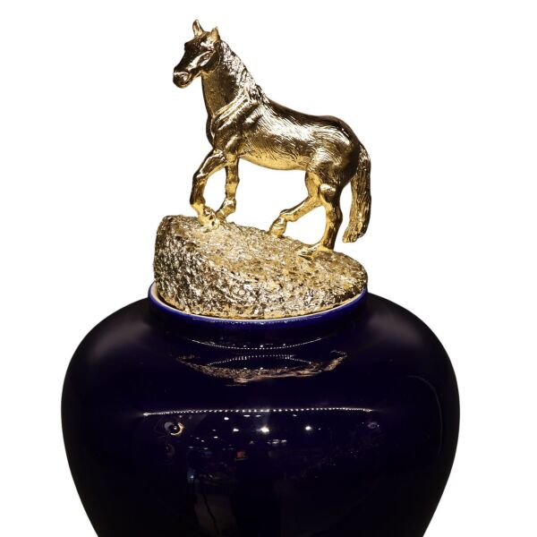 Gold At Kapaklı Şah Lacivert Küp