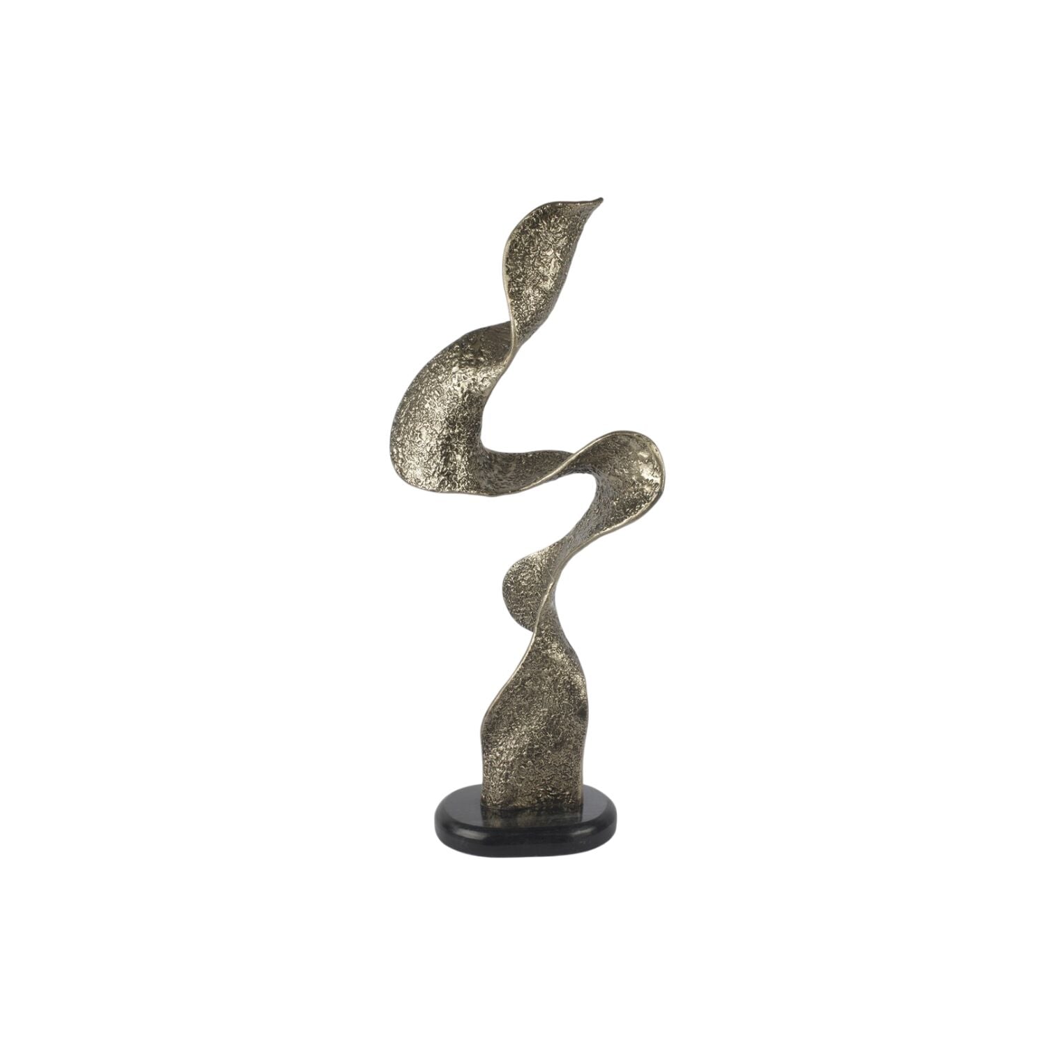 Antik Bronz Siyah Granit Dalga Obje