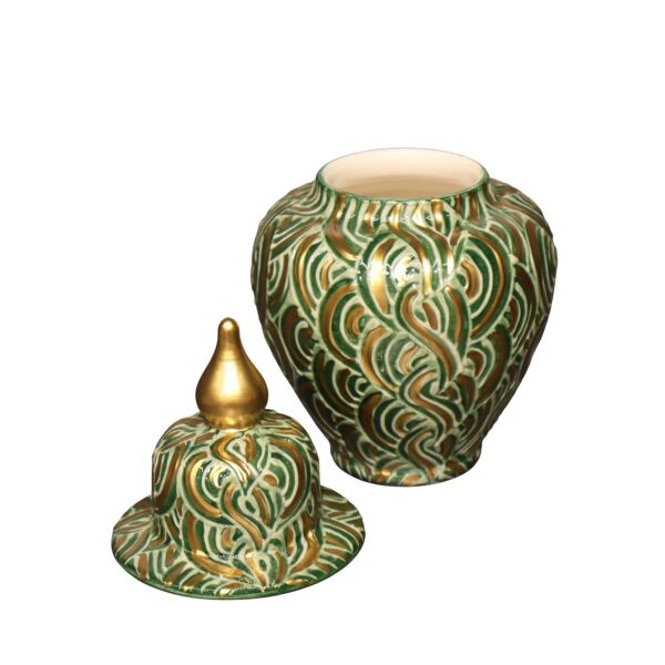 Tırtık Desenlik Gol Yeşil Şah Küp