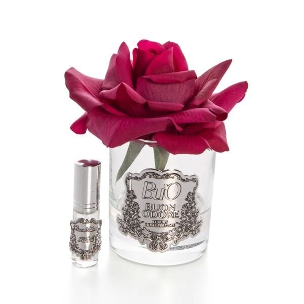 Cam Silver Tek Gül Bordo Luxury Home Perfume