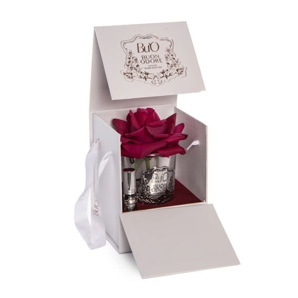 Cam Silver Tek Gül Bordo Luxury Home Perfume