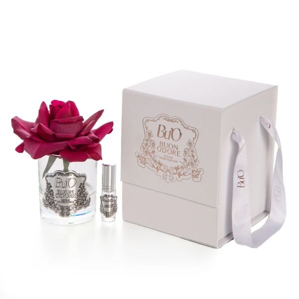 Cam Silver Tek Gül Bordo Luxury Home Perfume