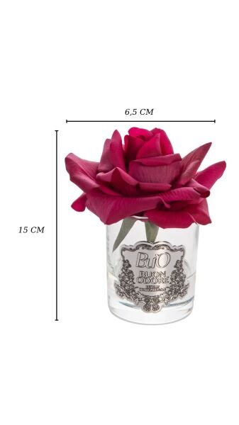 Cam Silver Tek Gül Bordo Luxury Home Perfume