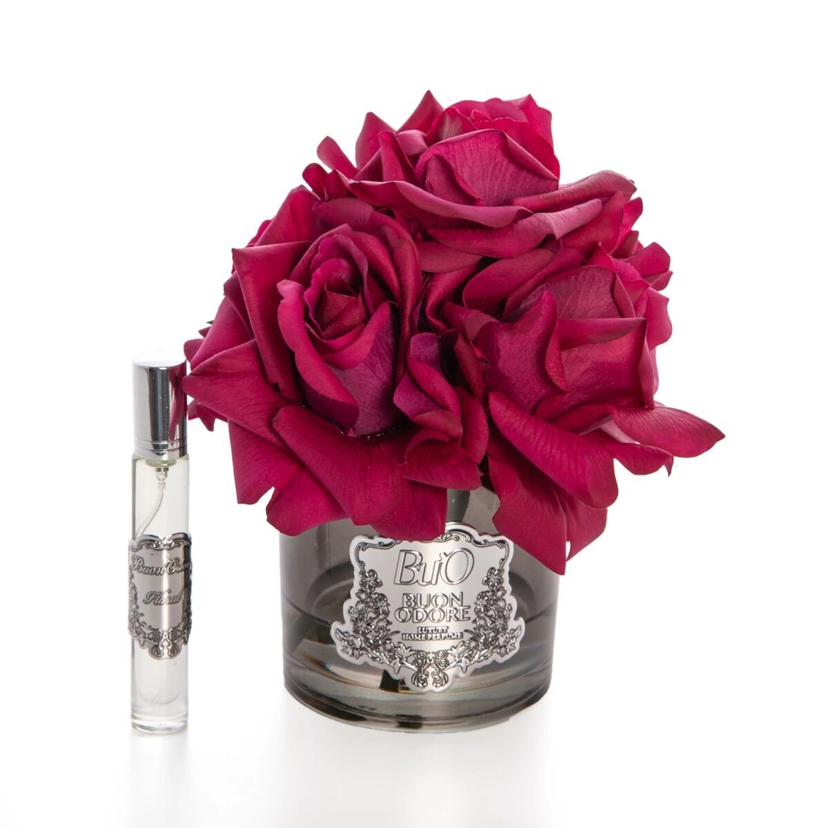 Füme Cam Silver 5 Gül Bordo Luxury Home Perfume