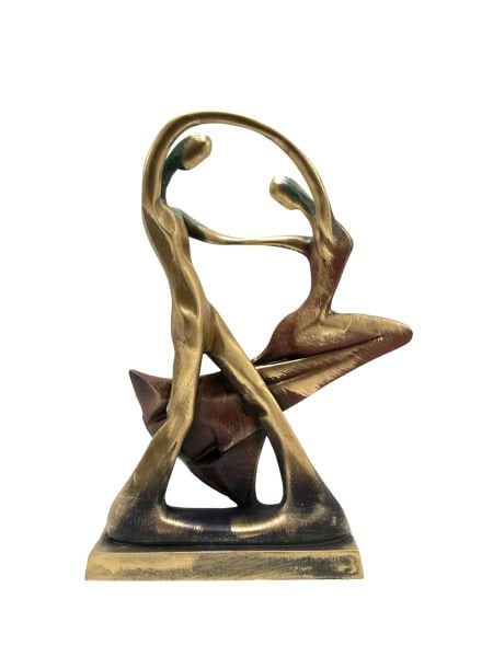 Dans Eden Çift Bronz Biblo