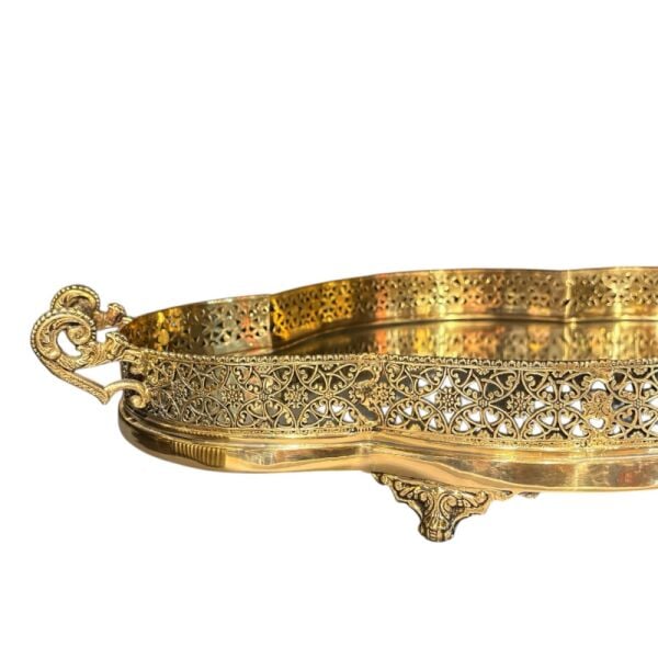 Mırror Tray Antıque Gold Jardenyer