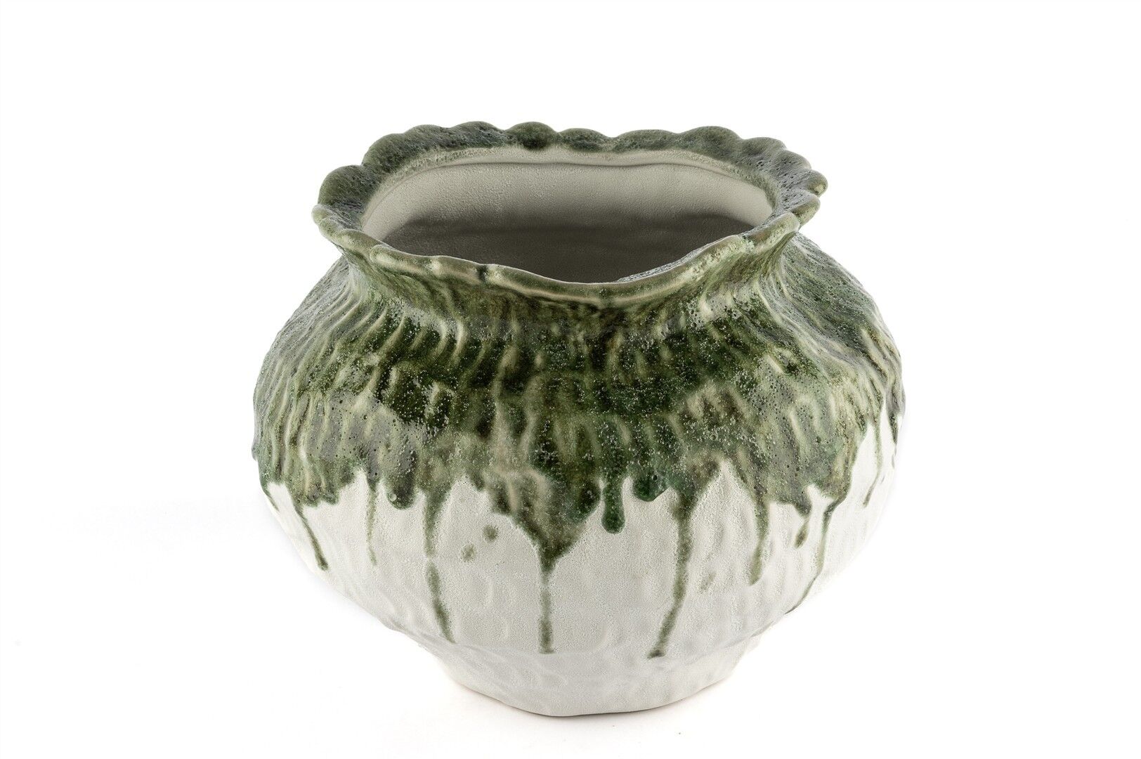 Yeşil Beyaz Vazo Büyük