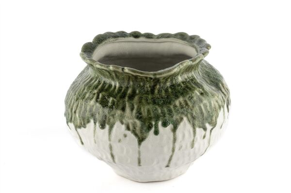 Yeşil Beyaz Vazo Büyük