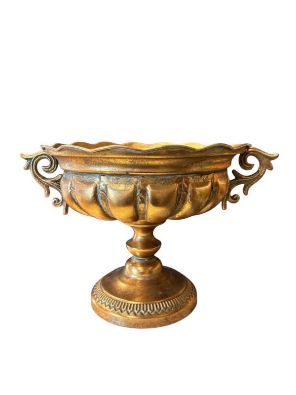 Vintage Metal Kulplu Saksı