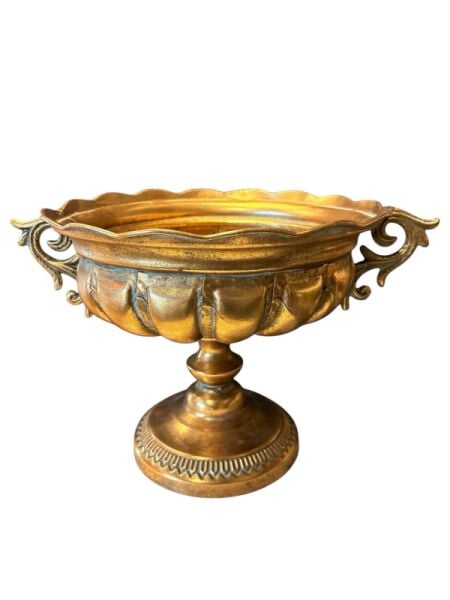 Vintage Metal Kulplu Saksı