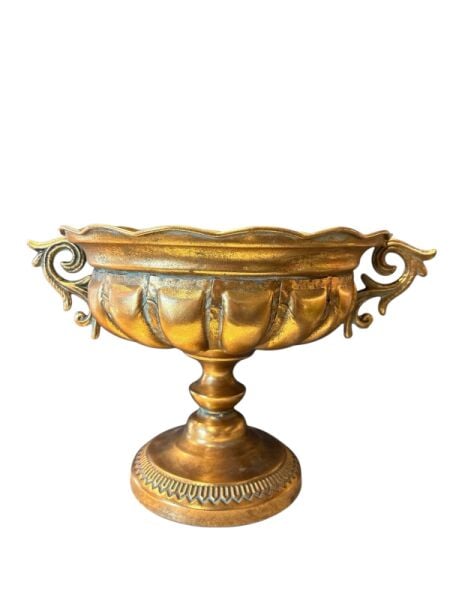 Vintage Metal Kulplu Saksı