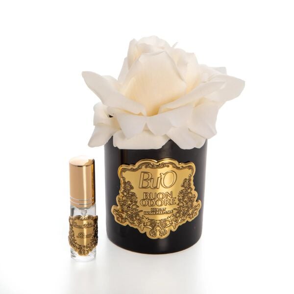 Siyah Cam Gold Tek Gül Icon Luxury Home Perfume Krem