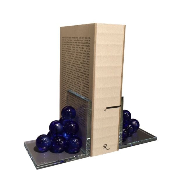 Mor Bubble Kitap Tutucu Cam Mavi