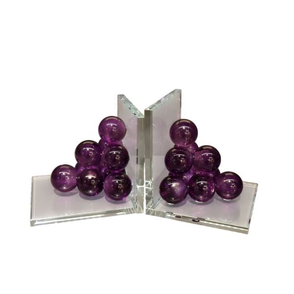 Mor Bubble Kitap Tutucu Cam Mor