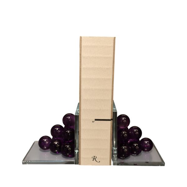 Mor Bubble Kitap Tutucu Cam Mor