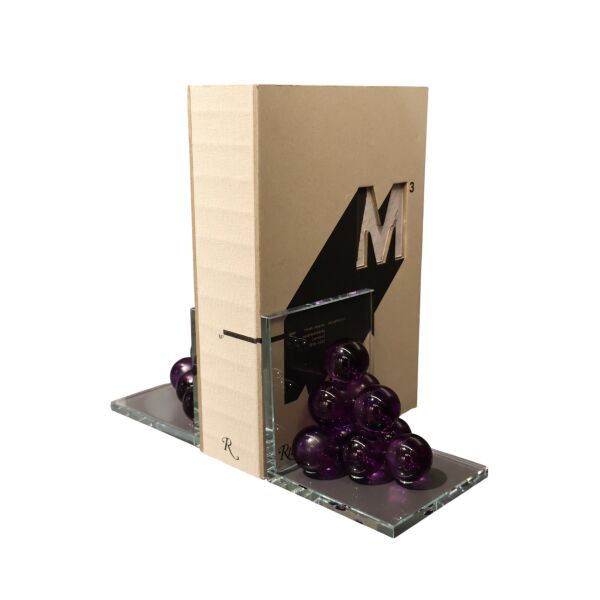 Mor Bubble Kitap Tutucu Cam Mor