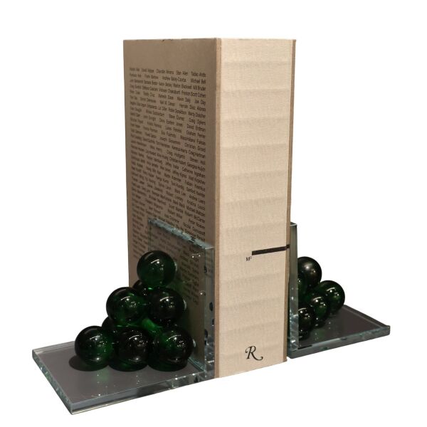 Mor Bubble Kitap Tutucu Cam Yeşil