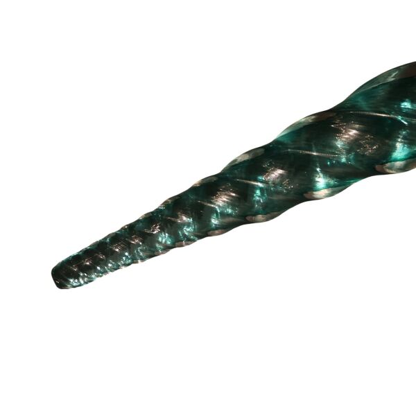 Turkuaz Cam Büyük Kıvrımlı Büyüteç