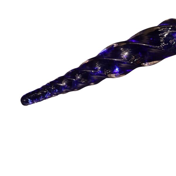 Turkuaz Cam Büyük Kıvrımlı Büyüteç