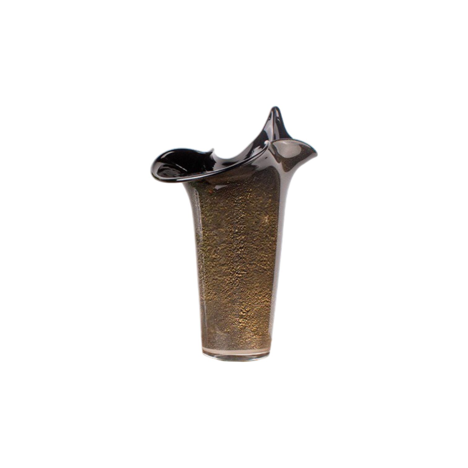 Kahve Siyah Kristal Vazo Küçük