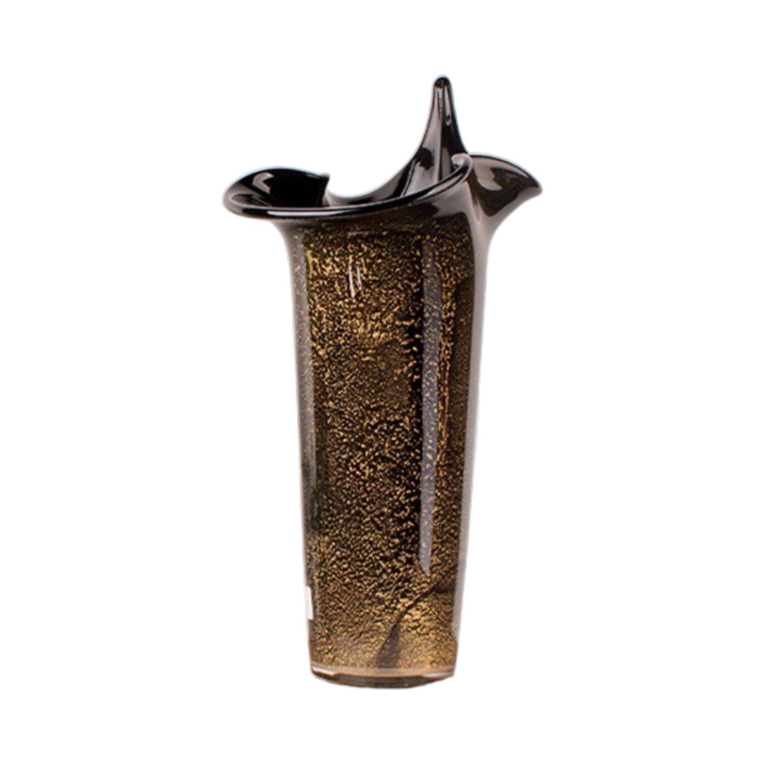 Kahve Siyah Kristal Vazo Büyük