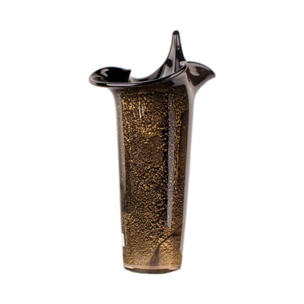 Kahve Siyah Kristal Vazo Büyük