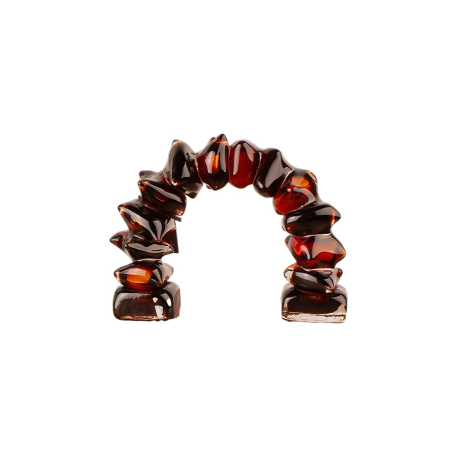 İthal Cam Belt Obje Amber Küçük
