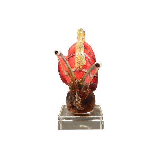 Snail Red Glass Decor