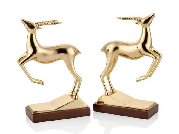 Ren Geyiği Pirinç Kitap Tutucu