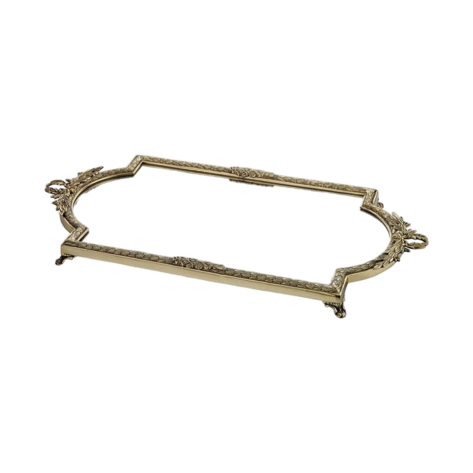 Aynalı Altın Jardinyer