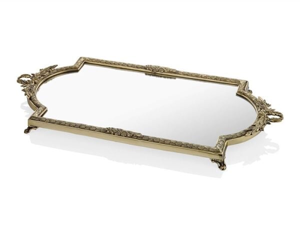 Aynalı Altın Jardinyer